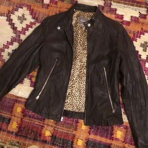 Kenna T brown leather jacket